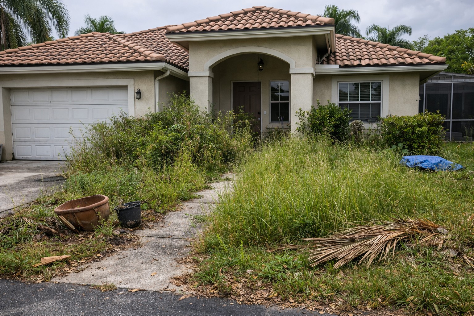 Lawn care — before