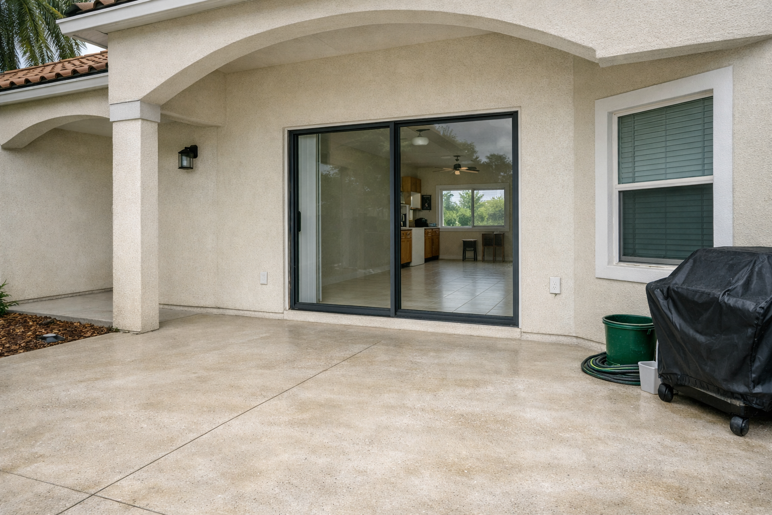 Pressure washing — after